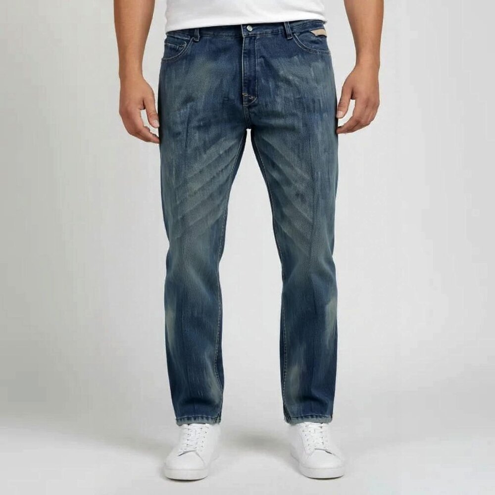 Jordan Craig Men's Straight Fit Medium Wash Blue Denim Jeans Size‎ 44X32
